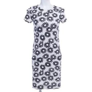 Marc Cain navy blue  White Sheath Mini Dress floral print